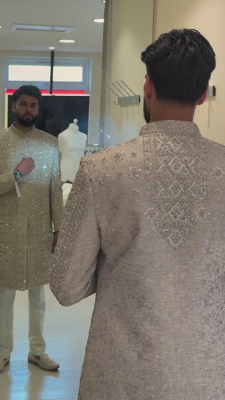 The Rose Gold Regal Sherwani Set