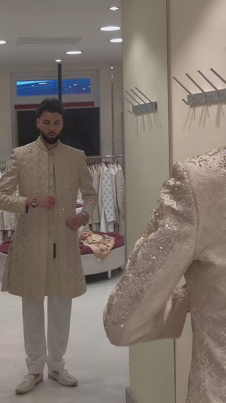 The Royal Gold Sherwani Set